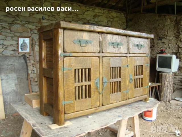 скрин масивно дърво, снимка 2 - Скринове - 54233227