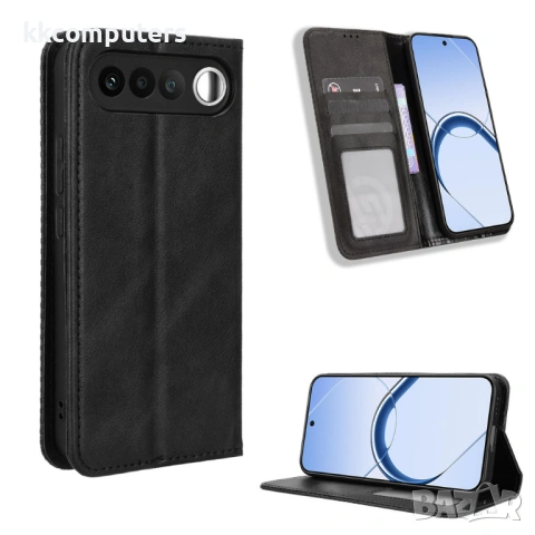 Ретро Кожен Калъф Портфейл за Realme 16 5G - Магнитен, Стойка, Слотове, 4 цвята