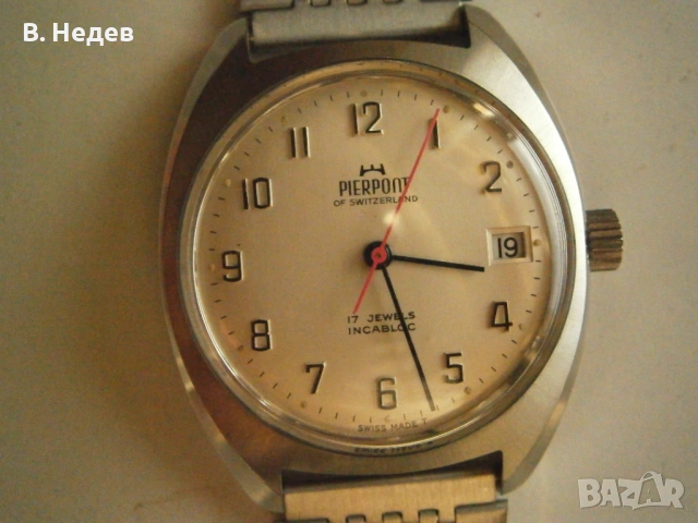 NOS! PIERPONT of Switzerland, FHF974, 17 jewels, incabloc, Swiss, НОВ!, снимка 2 - Мъжки - 54334699