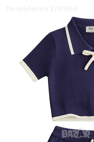 Стилен комплект (пола + топ) в стил Miu Miu – S-M, като нов