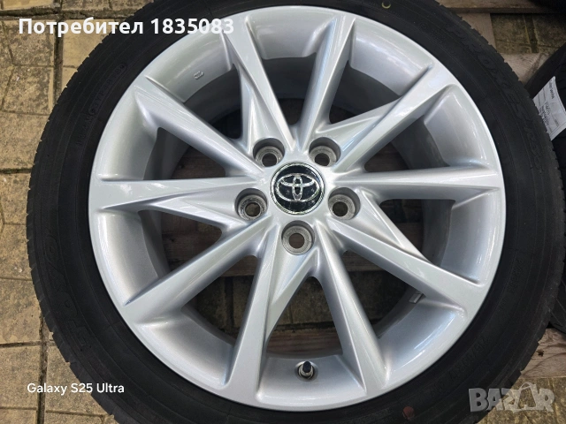 Лети джанти 17ки 5х114.3 Toyota + летни гуми 215/50/17 Toyo, снимка 5 - Гуми и джанти - 55267596