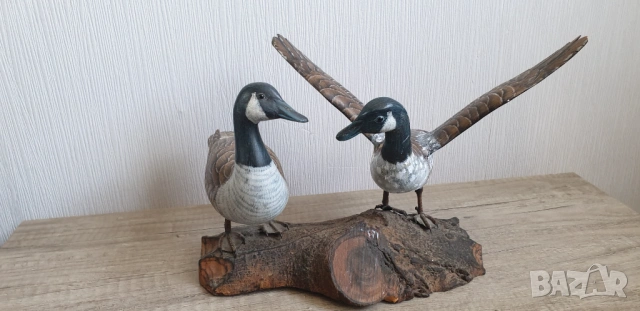 Дървена фигура на патици, снимка 7 - Антикварни и старинни предмети - 54216934