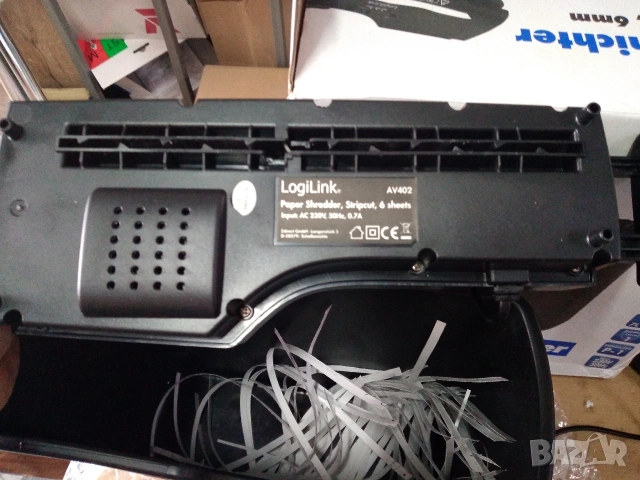 Шредер за документи LogiLink AV402, снимка 7 - Друго - 54910262