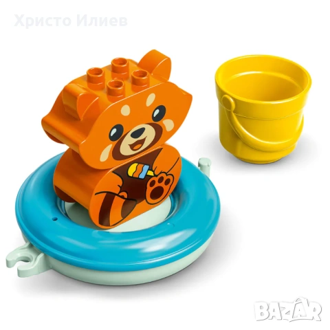 LEGO Duplo Моите първи забавления в банята плаваща червена панда 10964, снимка 4 - Конструктори - 54941832