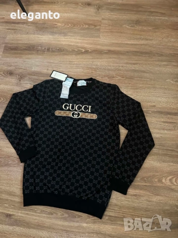Чисто нова блуза GUCCI Cotton Neck Crew Top , XL размер, снимка 2 - Блузи - 54641143