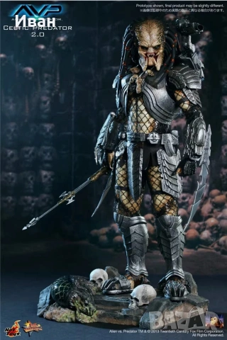 Нова Гореща фигура на Келтик Хищника 2.0/ New Hot Toys MMS221 Alien vs. Predator Celtic Predator, снимка 6 - Колекции - 54085713