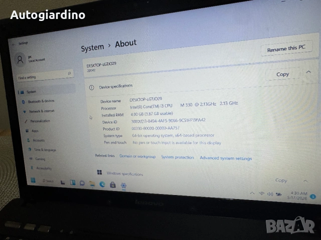 Лаптоп Lenovo G560, снимка 8 - Лаптопи за работа - 54623195