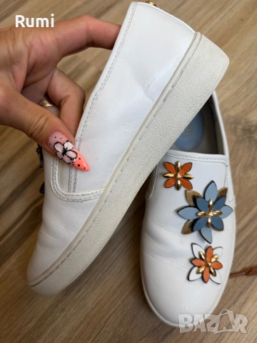 Оригинални кожени бели кецове  МК ! 36 н, снимка 5 - Кецове - 50925203