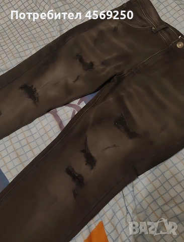 Чисто нови модерни черни дънки с накъсан ефект (Ripped Jeans) – Стилни и ефектни, р-р размер М, снимка 4 - Дънки - 54510929