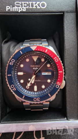 Seiko 5 sport pepsi automatic 4r36-07g0 часовник , снимка 2 - Мъжки - 54981606