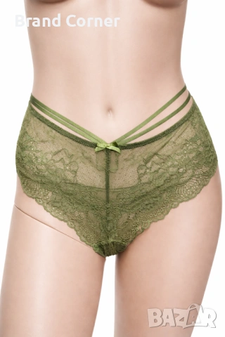 Hunkemöller дантелено долнище XL в маслено зелено