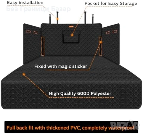Нов протектор Постелка за багажник за куче водоустойчива миеща се SUV кола, снимка 2 - За кучета - 54100874