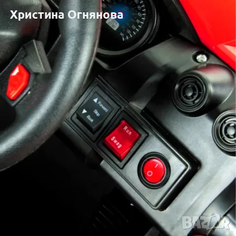 🚙 🧒 👧 Детско електрическо бъги 4×4 с дистанционно, LED, USB и MP3 – 4 мотора, червено!🔴, снимка 8 - Коли, камиони, мотори, писти - 55653231