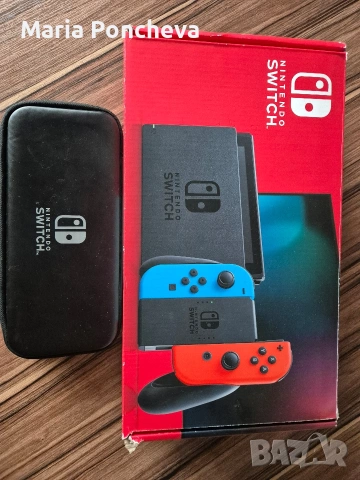 Nintendo Switch пълен комплект +игри