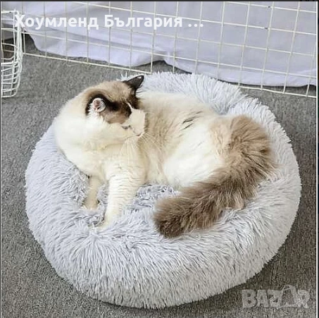 Пухкаво меко легло за куче и коте тип гнездо, снимка 4 - Други стоки за животни - 54411619