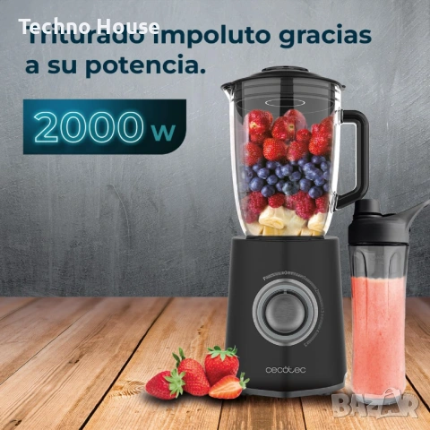 Блендер Cecotec Power Black Titanium 2000MAX Mix Go 04383, 2000W, Разбиване на лед, Стъклена купа, снимка 3 - Блендери - 54202883