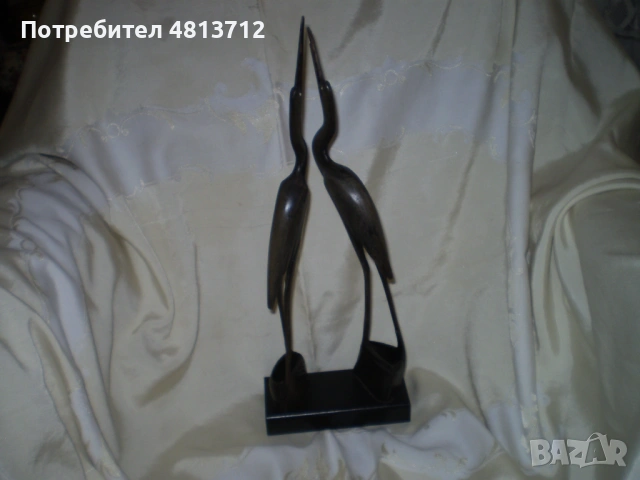 Статуетка композиция две ретро фигури на чапли