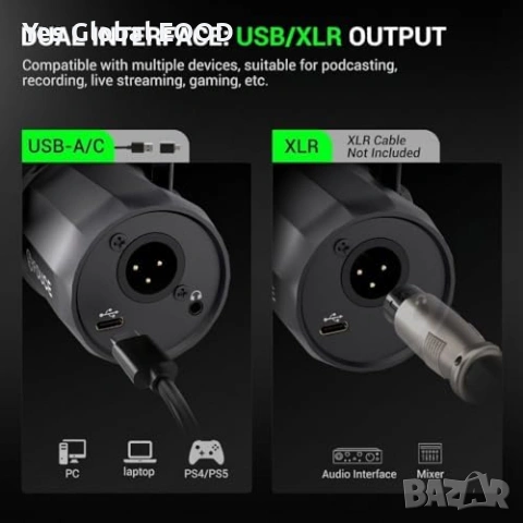 FDUCE SL40+ USB/XLR динамичен микрофон с рамо, снимка 4 - Микрофони - 55176784
