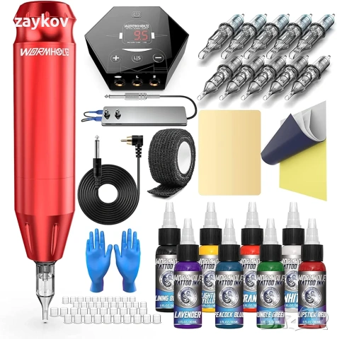 Комплект за татуировки, Комплект машина за татуировки тип „червеева дупка“,