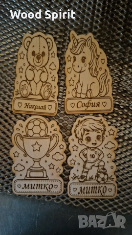 Детски дървени фигурки за оцветяване , снимка 3 - Образователни игри - 54271136