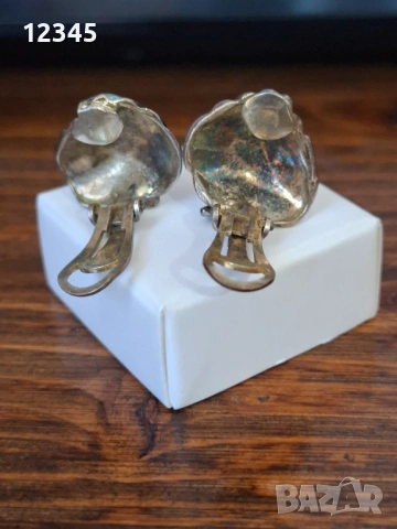 Стари, масивни сребърни обеци, снимка 2 - Обеци - 54112134