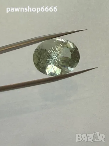 Естествен зелен берил 13.30 ct – голям фасетиран скъпоценен камък, снимка 15 - Други - 55393615