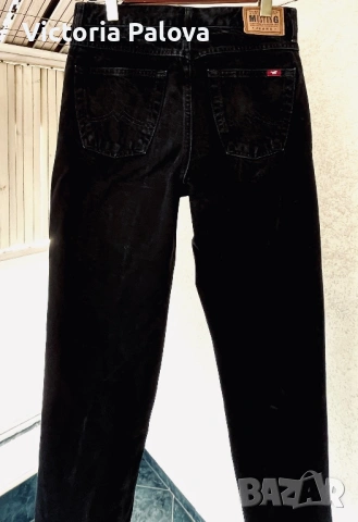 Vintage унисекс дънки Mustang Michigan Jeans / 90s Loose Straight Denim / Heavy Dark Wash, снимка 9 - Дънки - 54569574