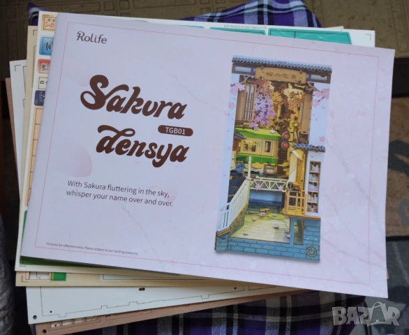 Sakura Densya Book Nook- модел за декорация на библиотека, снимка 4 - Пъзели - 54334034