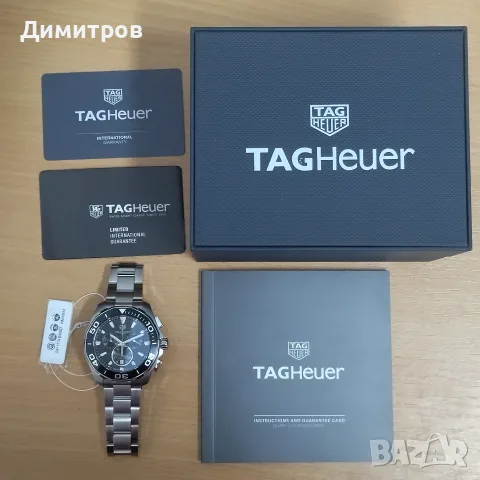 НОВ Tag Hauer Aquaracer, 300м, кутия+документи, Chrono, снимка 16 - Мъжки - 55681624