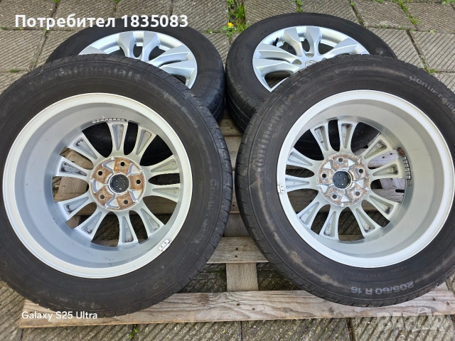 Лети джанти 16ки 5х114.3 Suzuki + летни гуми 205/60/16 Continental, снимка 10 - Гуми и джанти - 54407236