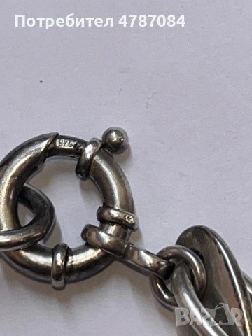 Сребърна гривна , снимка 4 - Гривни - 54086321