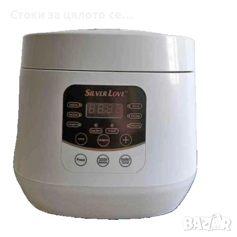 Автоматичен уред за готвене на ориз/оризоварка Silver Love 900W, 5л, снимка 2 - Други - 54839042
