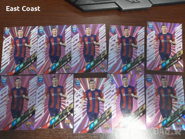 Изгодно Lot Panini Barcelona Барса Барселона 10 пъти Левандовски, рядка на Ямал, снимка 3 - Фен артикули - 54996259