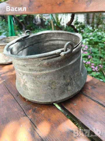 Продавам автентично медено менче (котел) от 1924 г., снимка 4 - Антикварни и старинни предмети - 55073048