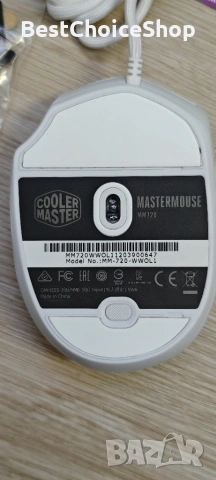 Геймърска мишка Cooler Master MM720, матово бяла, 16000 DPI, RGB и форма на захвата тип „нокът“, снимка 8 - Клавиатури и мишки - 55138107