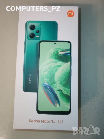 Като нов! С гръб и стъклен протектор! Телефон Xiaomi Redmi Note 12 5G 128GB осемядрен с 2 Sim, снимка 2 - Xiaomi - 54464159