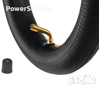 Вътрешна гума 10х2.5, 70 градуса, крив вентил, снимка 2 - Части за велосипеди - 53993002