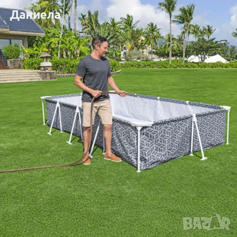 BESTWAY Steel Pro басейн 366x201x66 см с филтърна помпа - 4000 л капацитет, снимка 4 - Други стоки за дома - 54858099