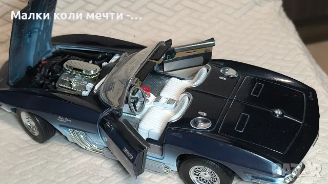 Метална количка Chevrolet Corvette Mako Shark - Мащаб 1:18, снимка 5 - Колекции - 55441403