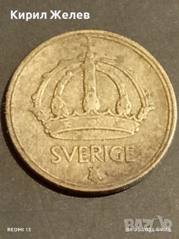 Сребърна монета 10 йоре 1950г. Швеция Крал Густав IV Адолф 51062, снимка 8 - Нумизматика и бонистика - 54734309