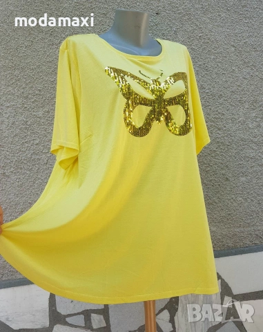 3XL+ Нова блуза Janina с пайети, снимка 4 - Туники - 55269683