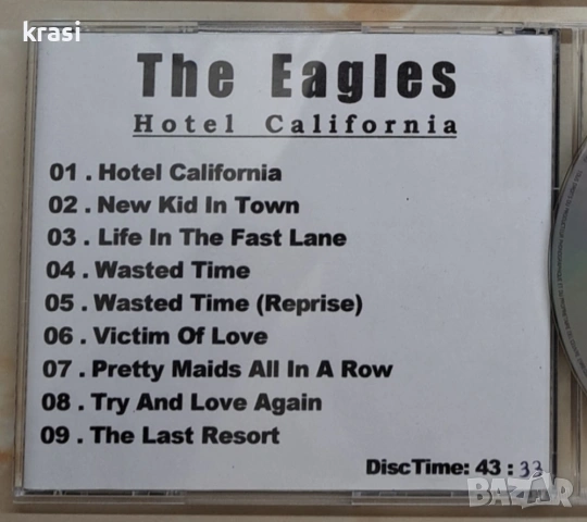 EAGLES - Hotel California CD, снимка 2 - CD дискове - 54627821