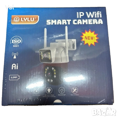6 Mpx icsee Двойна камера iso 9001, AI WiFi, снимка 2 - IP камери - 55074733