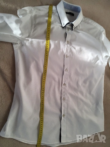 Две мъжки, маркови ризи на BOSS и celio р-р XL, снимка 15 - Ризи - 54349752