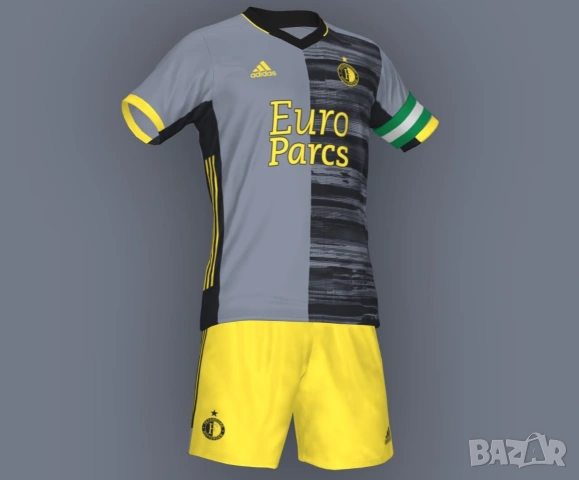 Feyenoord Roterdam Adidas екип XL тениска шорти къси гащи мъжки