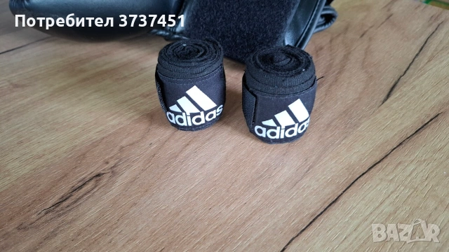 Боксови ръкавици Adidas + бинтове, снимка 8 - Бокс - 54965163