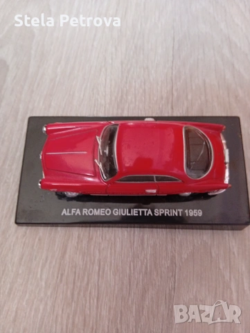 Колекционерска количка Alfa Romeo Sprint 1959г, снимка 2 - Колекции - 55108671