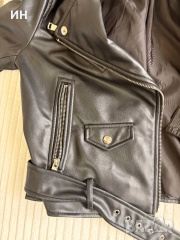 Кожено яке Zara, снимка 5 - Якета - 54489576
