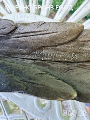 Луксозна бронзова скулптура „Фазан“ – Авторска творба (Manfrek), Масивна арт пластика, снимка 5 - Антикварни и старинни предмети - 55583211