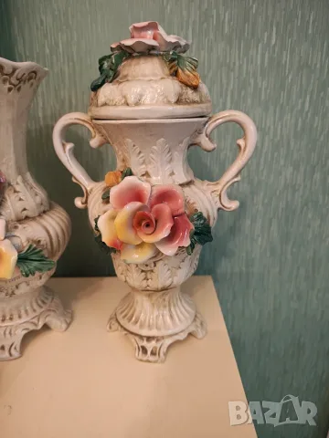 Capodimonte  порцеланов комплект стара ръчна изработка , снимка 2 - Декорация за дома - 55303678
